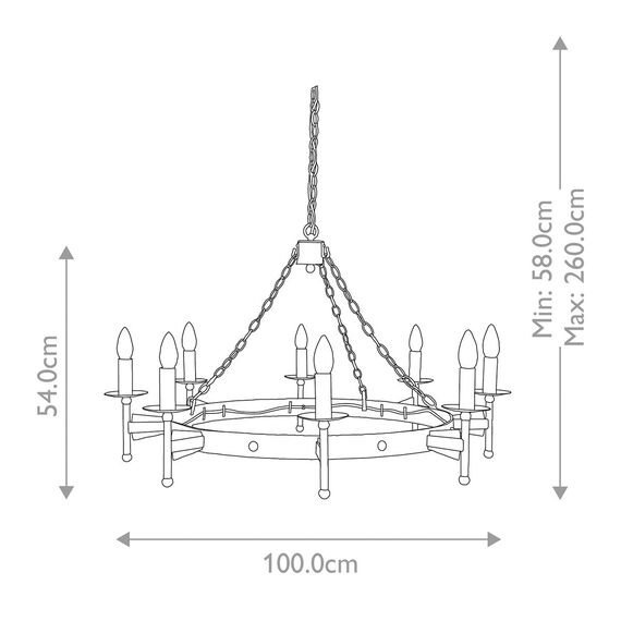 Полилей Cromwell 8xE14 Old Bronze Elstead Lighting CW8-OLD-BRZ | Osvetlenieto.bg Полилей Cromwell 8xE14 Old Bronze Elstead Lighting CW8-OLD-BRZ | Osvetlenieto.bg