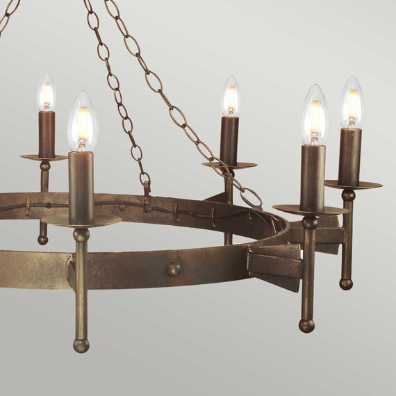 Полилей Cromwell 8xE14 Old Bronze Elstead Lighting CW8-OLD-BRZ | Osvetlenieto.bg