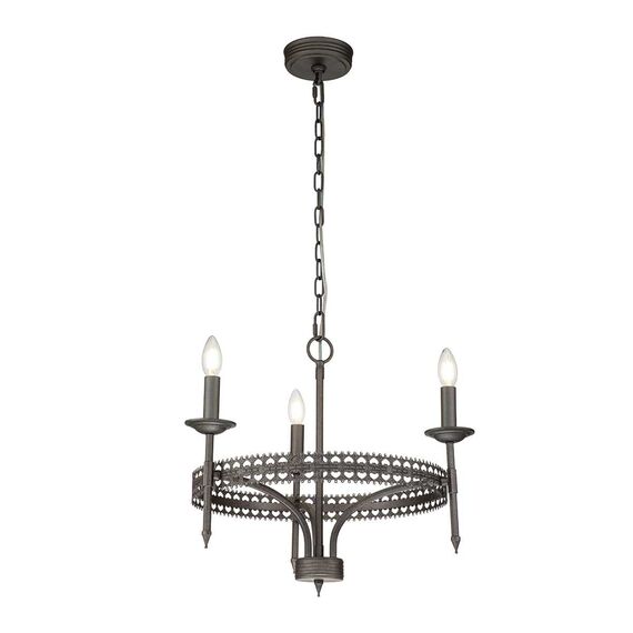 Полилей Crown 3xE14 Iron Gate Elstead Lighting CROWN3 | Osvetlenieto.bg