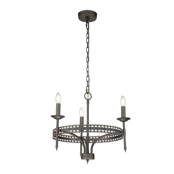 Полилей Crown 3xE14 Iron Gate Elstead Lighting CROWN3 | Osvetlenieto.bg