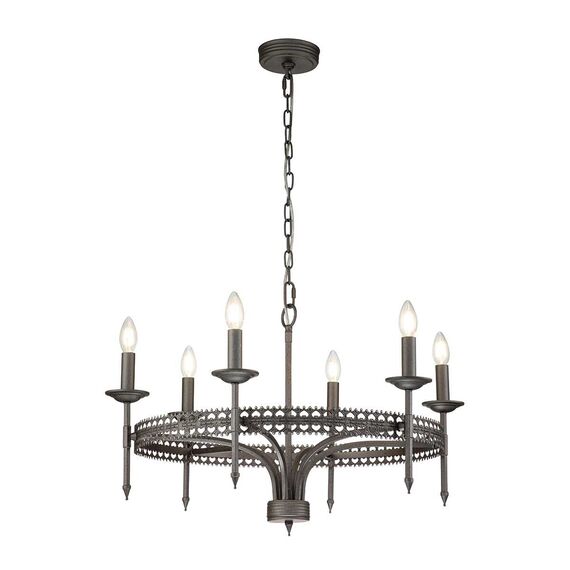 Полилей Crown 6xE14 Iron Gate Elstead Lighting CROWN6 | Osvetlenieto.bg