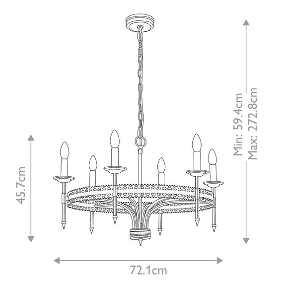 Полилей Crown 6xE14 Iron Gate Elstead Lighting CROWN6 | Osvetlenieto.bg Полилей Crown 6xE14 Iron Gate Elstead Lighting CROWN6 | Osvetlenieto.bg