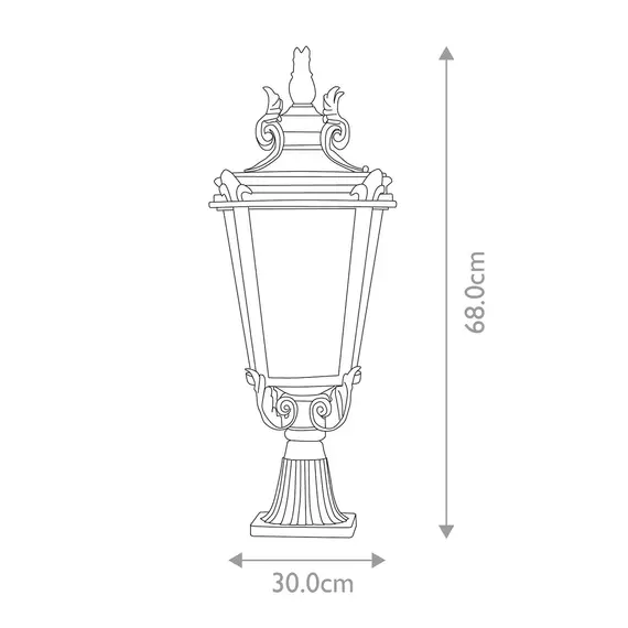 Стояща лампа Baltimore 1xE27 Large Weathered Bronze Elstead Lighting BT3-L | Osvetlenieto.bg