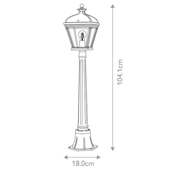 Стояща лампа Bayview 1xE27 Medium Black Elstead Lighting BAYVIEW-4M-BK | Osvetlenieto.bg