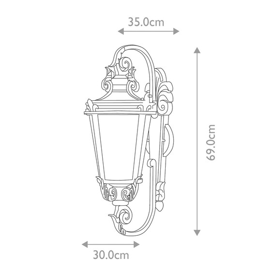 Външен аплик Baltimore 1xE27 Large Weathered Bronze Elstead Lighting BT1-L | Osvetlenieto.bg