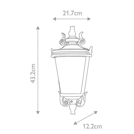 Външен аплик Baltimore 1xE27 Medium Half Weathered Bronze Elstead Lighting BT7-M | Osvetlenieto.bg