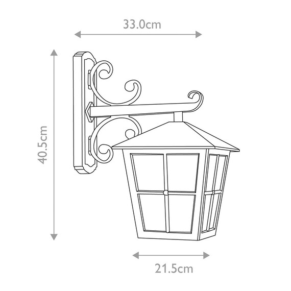 Външен аплик Canterbury 1xE27 Down Black Elstead Lighting BL52M-BLACK | Osvetlenieto.bg
