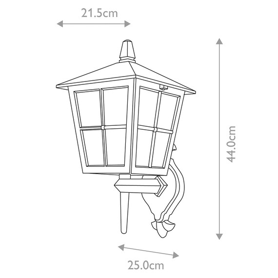Външен аплик Canterbury 1xE27 UP Black Elstead Lighting BL46M-BLACK | Osvetlenieto.bg