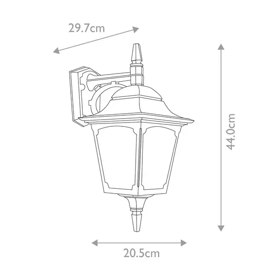 Външен аплик Chapel 1xE27 Down Black Elstead Lighting CP2-BLACK | Osvetlenieto.bg