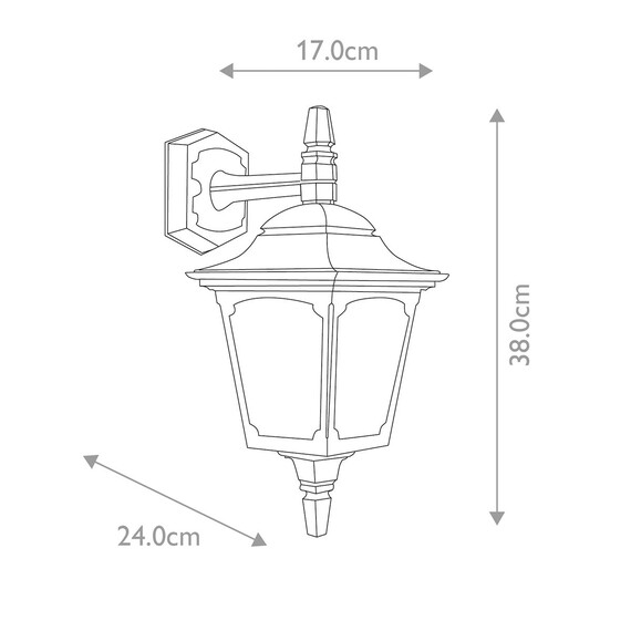 Външен аплик Chapel 1xE27 Mini Down Black Elstead Lighting CPM2-BLACK | Osvetlenieto.bg