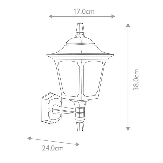 Външен аплик Chapel 1xE27 Mini Up Black Elstead Lighting CPM1-BLACK | Osvetlenieto.bg