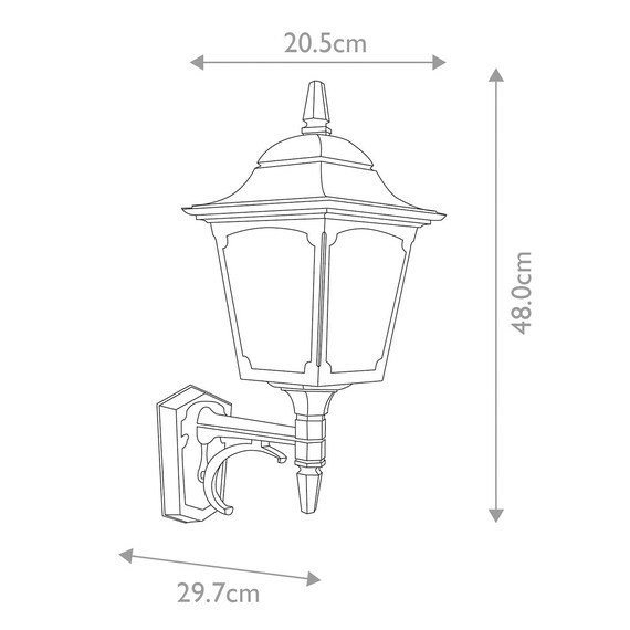 Външен аплик Chapel 1xE27 Up Black Elstead Lighting CP1-BLACK | Osvetlenieto.bg