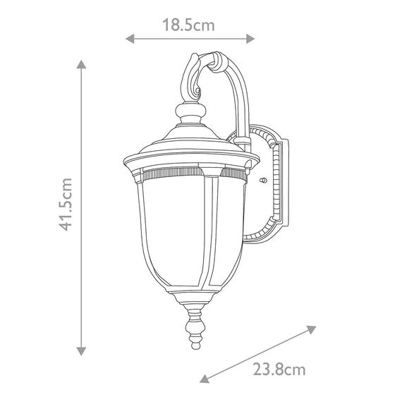 Външен аплик Cleveland 1xE27 Small Weathered Bronze Elstead Lighting CL2-S | Osvetlenieto.bg