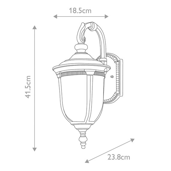 Външен аплик Cleveland 1xE27 Small Weathered Bronze Elstead Lighting CL2-S | Osvetlenieto.bg