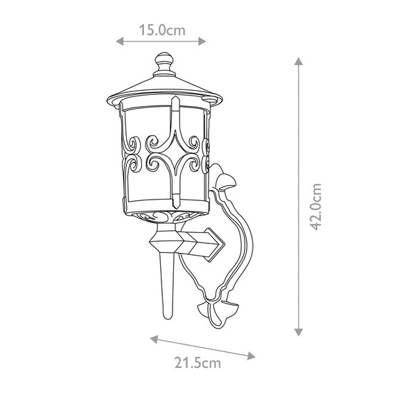 Външен аплик Hereford 1xE27 Black Elstead Lighting BL10-BLACK | Osvetlenieto.bg