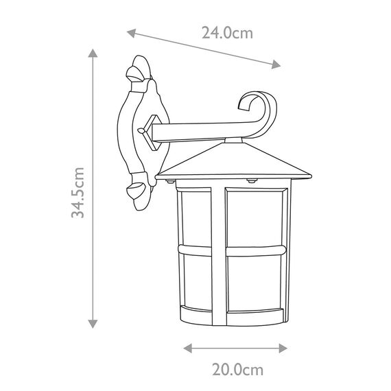 Външен аплик Hereford 1xE27 Large Down Black Elstead Lighting BL21-G-BLACK | Osvetlenieto.bg Външен аплик Hereford 1xE27 Large Down Black Elstead Lighting BL21-G-BLACK | Osvetlenieto.bg