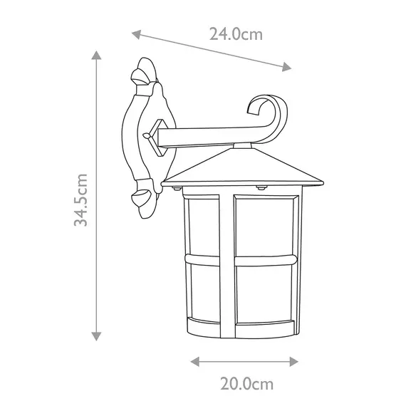 Външен аплик Hereford 1xE27 Large Down Black Elstead Lighting BL21-G-BLACK | Osvetlenieto.bg