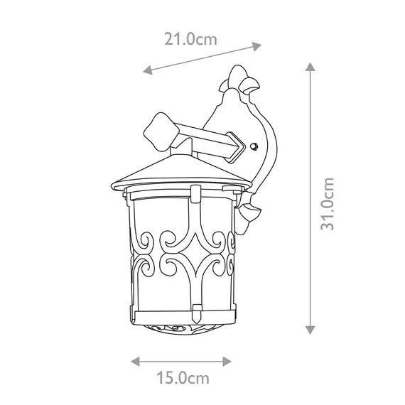 Външен аплик Hereford Down Black Elstead Lighting BL8-BLACK | Osvetlenieto.bg