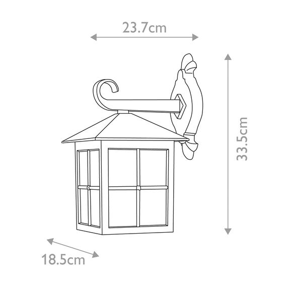 Външен аплик Winchester 1xE27 Down Black Elstead Lighting BL18-BLACK | Osvetlenieto.bg