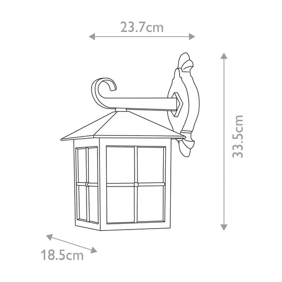Външен аплик Winchester 1xE27 Down Black Elstead Lighting BL18-BLACK | Osvetlenieto.bg