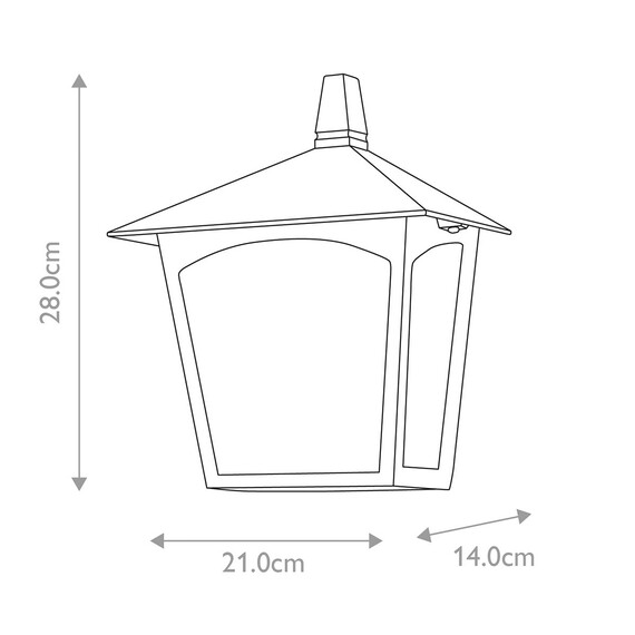Външен аплик York 1xE27 Lantern Black Elstead Lighting BL15-BLACK | Osvetlenieto.bg