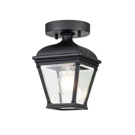 Външен плафон Bayview 1xE27 Black Elstead Lighting BAYVIEW-PORCH-BK | Osvetlenieto.bg