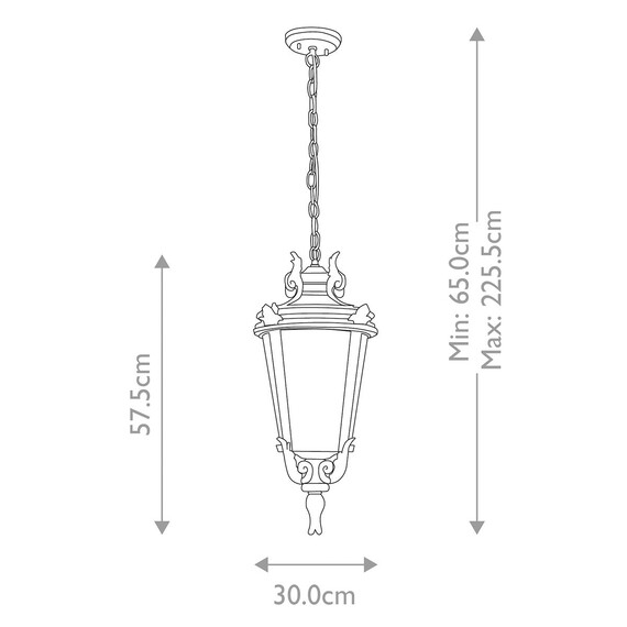 Външна висяща лампа Baltimore 1xE27 Large Weathered Bronze Elstead Lighting BT8-L | Osvetlenieto.bg