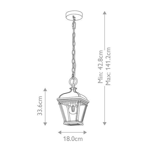 Външна висяща лампа Bayview 1xE27 Medium Black Elstead Lighting BAYVIEW-8M-BK | Osvetlenieto.bg Външна висяща лампа Bayview 1xE27 Medium Black Elstead Lighting BAYVIEW-8M-BK | Osvetlenieto.bg