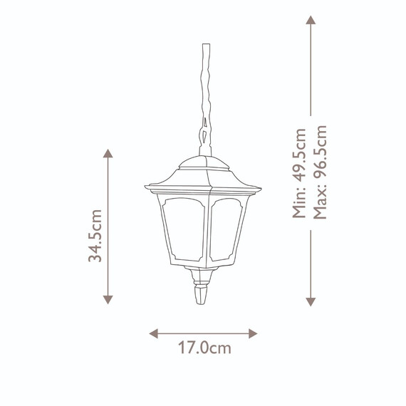 Външна висяща лампа Chapel 1xE27 Mini Black Elstead Lighting CPM9-BLACK | Osvetlenieto.bg