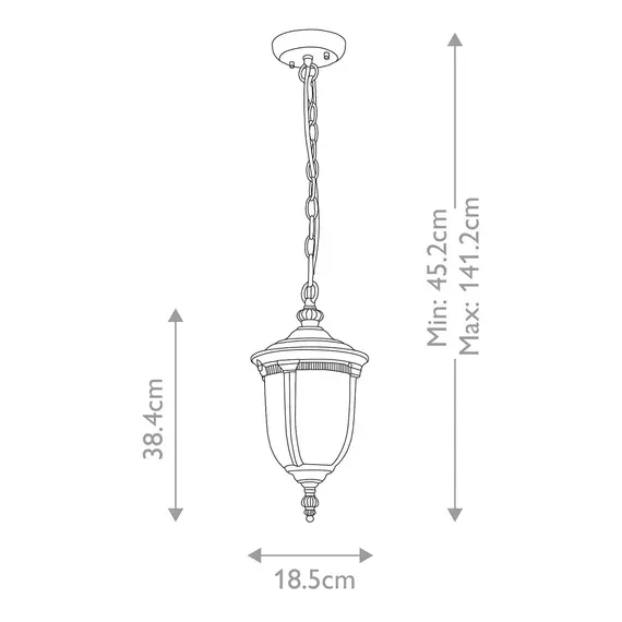 Външна висяща лампа Cleveland 1xE27 Small Weathered Bronze Elstead Lighting CL8-S | Osvetlenieto.bg