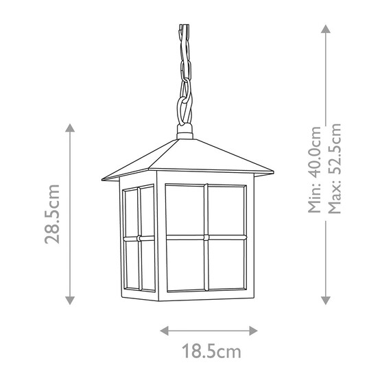Външна висяща лампа Winchester 1xE27 Black Elstead Lighting BL18B-BLACK | Osvetlenieto.bg