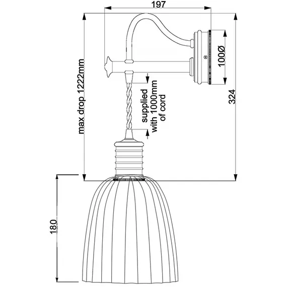Аплик Douille 1xE27 Aged BrassElstead Lighting DOUILLE1-AB | Osvetlenieto.bg