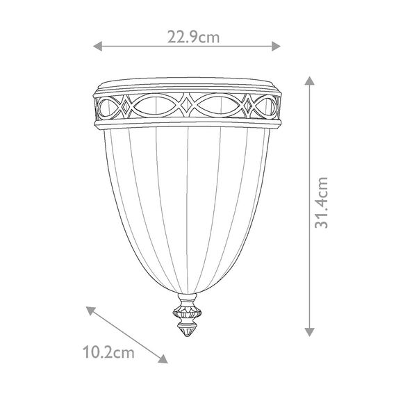 Аплик Drawing Room 1xE27 Wall Uplighter Walnut Feiss FE-DRAWING-ROOM-WU1 | Osvetlenieto.bg