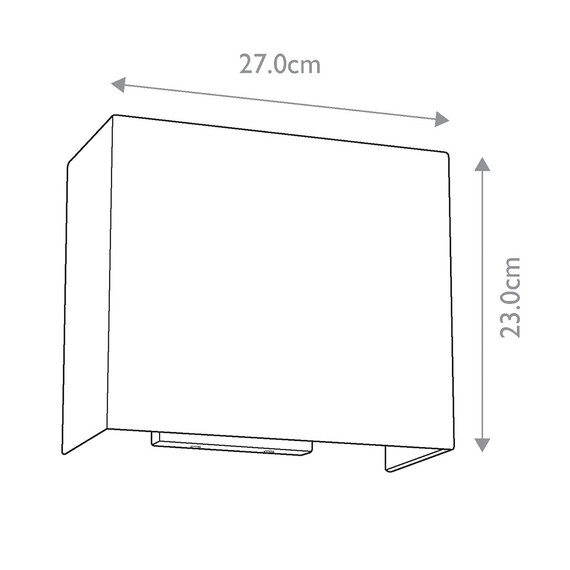 Аплик Riley 1xE27 Medium Rectangular Polished Chrome Back Plate Designer's Lightbox DL-RILEY-M-IV-PC | Osvetlenieto.bg