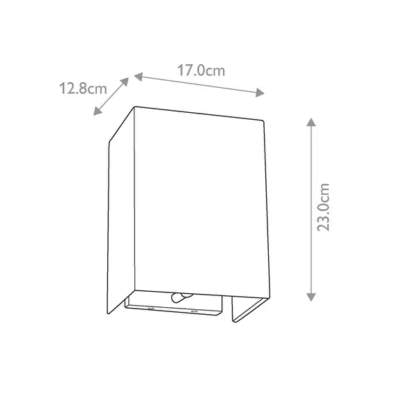 Аплик Riley 1xE27 Small Rectangular Polished Chrome Back Plate Designer's Lightbox DL-RILEY-S-IV-PC | Osvetlenieto.bg