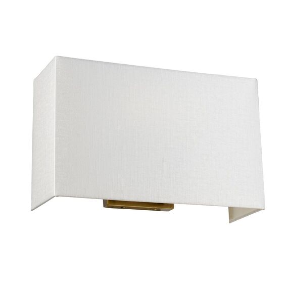 Аплик Riley 2xE27 Large Rectangular Aged Brass Back Plate Designer's Lightbox DL-RILEY-L-IV-AB | Osvetlenieto.bg