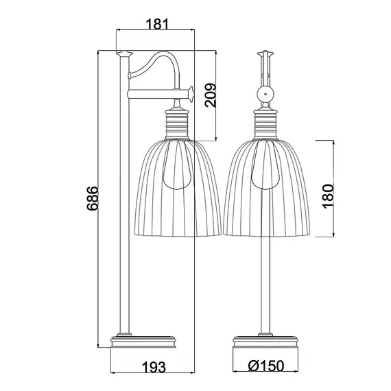 Настолна лампа Douille 1xE27 Aged Brass Elstead Lighting DOUILLE-TL-AB | Osvetlenieto.bg