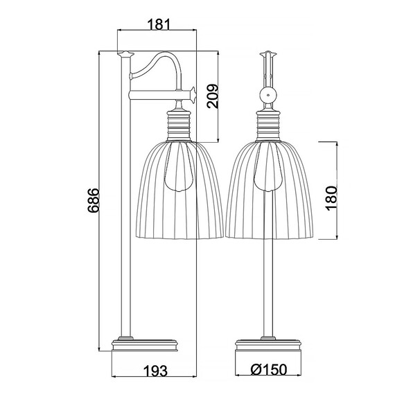 Настолна лампа Douille 1xE27 Aged Brass Elstead Lighting DOUILLE-TL-AB | Osvetlenieto.bg