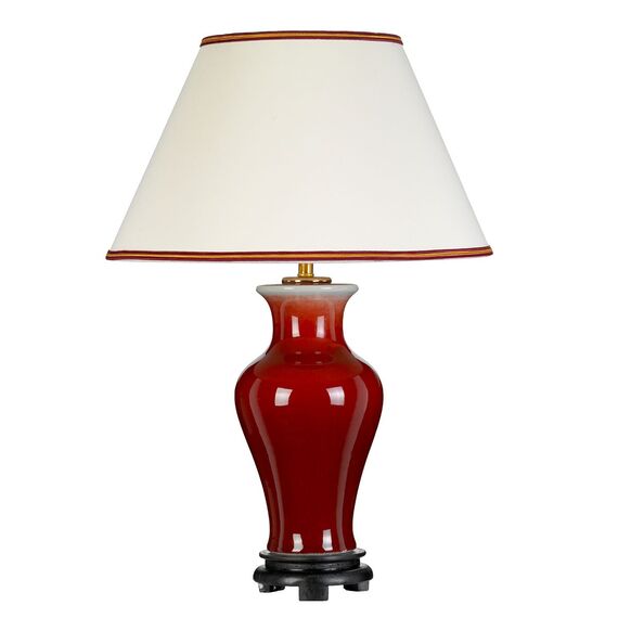 Настолна лампа Majin 1xE27 Tall Empire Shade Oxblood Designer's Lightbox DL-MAJIN-TL-OXB | Osvetlenieto.bg