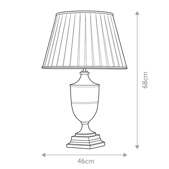 Настолна лампа Narbonne 1xE27 Tall Empire Shade Black and Gold Designer's Lightbox DL-NARBONNE-TL | Osvetlenieto.bg