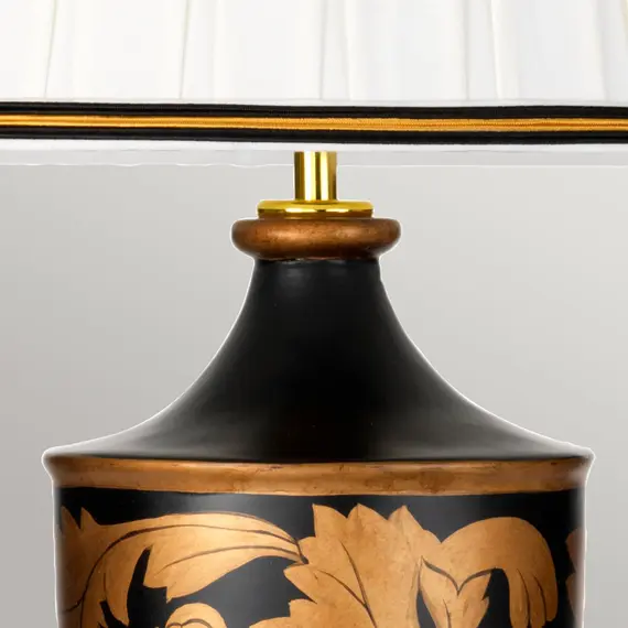 Настолна лампа Narbonne 1xE27 Tall Empire Shade Black and Gold Designer's Lightbox DL-NARBONNE-TL | Osvetlenieto.bg