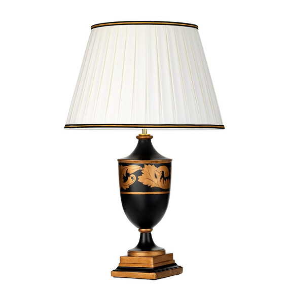 Настолна лампа Narbonne 1xE27 Tall Empire Shade Black and Gold Designer's Lightbox DL-NARBONNE-TL | Osvetlenieto.bg