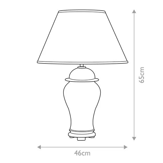 Настолна лампа Oxblood Temple Jar 1xE27 Tall Empire Shade Oxblood Designer's Lightbox DL-OXBLOOD-TJ-TL | Osvetlenieto.bg