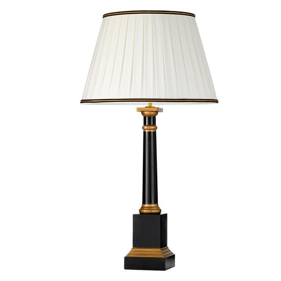 Настолна лампа Peronne 1xE27 Tall Empire Shade Black and Gold Designer's Lightbox DL-PERONNE-TL | Osvetlenieto.bg