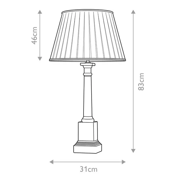 Настолна лампа Peronne 1xE27 Tall Empire Shade Black and Gold Designer's Lightbox DL-PERONNE-TL | Osvetlenieto.bg