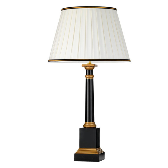 Настолна лампа Peronne 1xE27 Tall Empire Shade Black and Gold Designer's Lightbox DL-PERONNE-TL | Osvetlenieto.bg