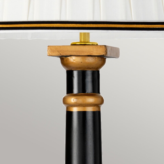 Настолна лампа Peronne 1xE27 Tall Empire Shade Black and Gold Designer's Lightbox DL-PERONNE-TL | Osvetlenieto.bg