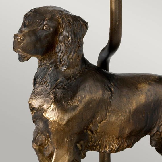 Настолна лампа Rufus 1xE27 Oval Shade Bronze Patina Designer's Lightbox DL-RUFUS-TL | Osvetlenieto.bg