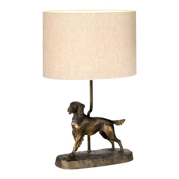 Настолна лампа Rufus 1xE27 Oval Shade Bronze Patina Designer's Lightbox DL-RUFUS-TL | Osvetlenieto.bg