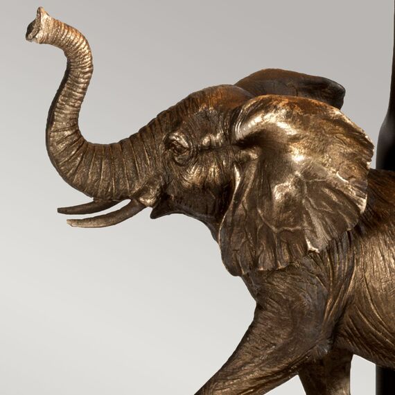 Настолна лампа Sabi 1xE27 Oval Shade Bronze Patina Designer's Lightbox DL-SABI-TL | Osvetlenieto.bg